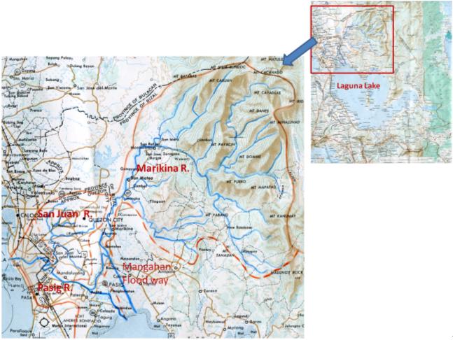 Fig. 2 Maps of the Pasig -Marikina -Laguna Lake Complex