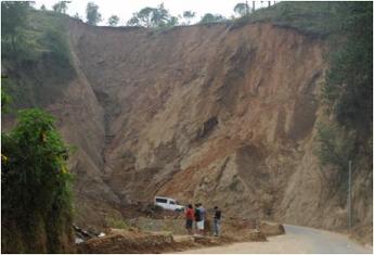 Photo 1: Location of the landslide in La Trinidad
